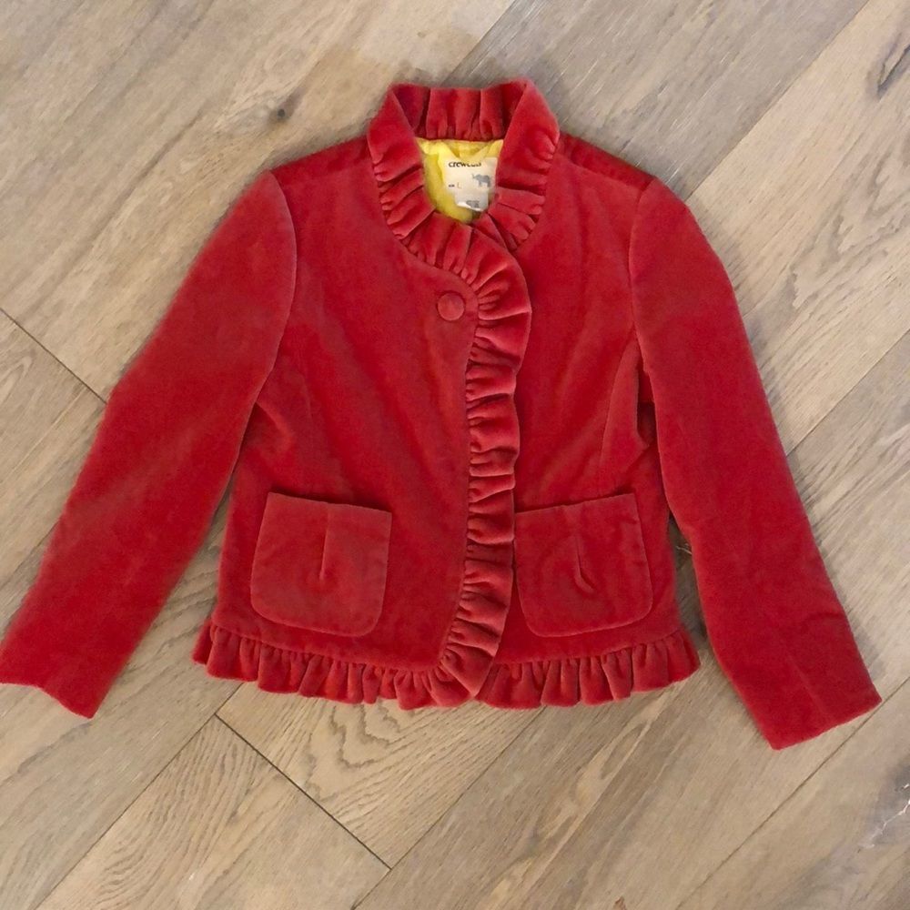 Red Ruffled Kids Jacket